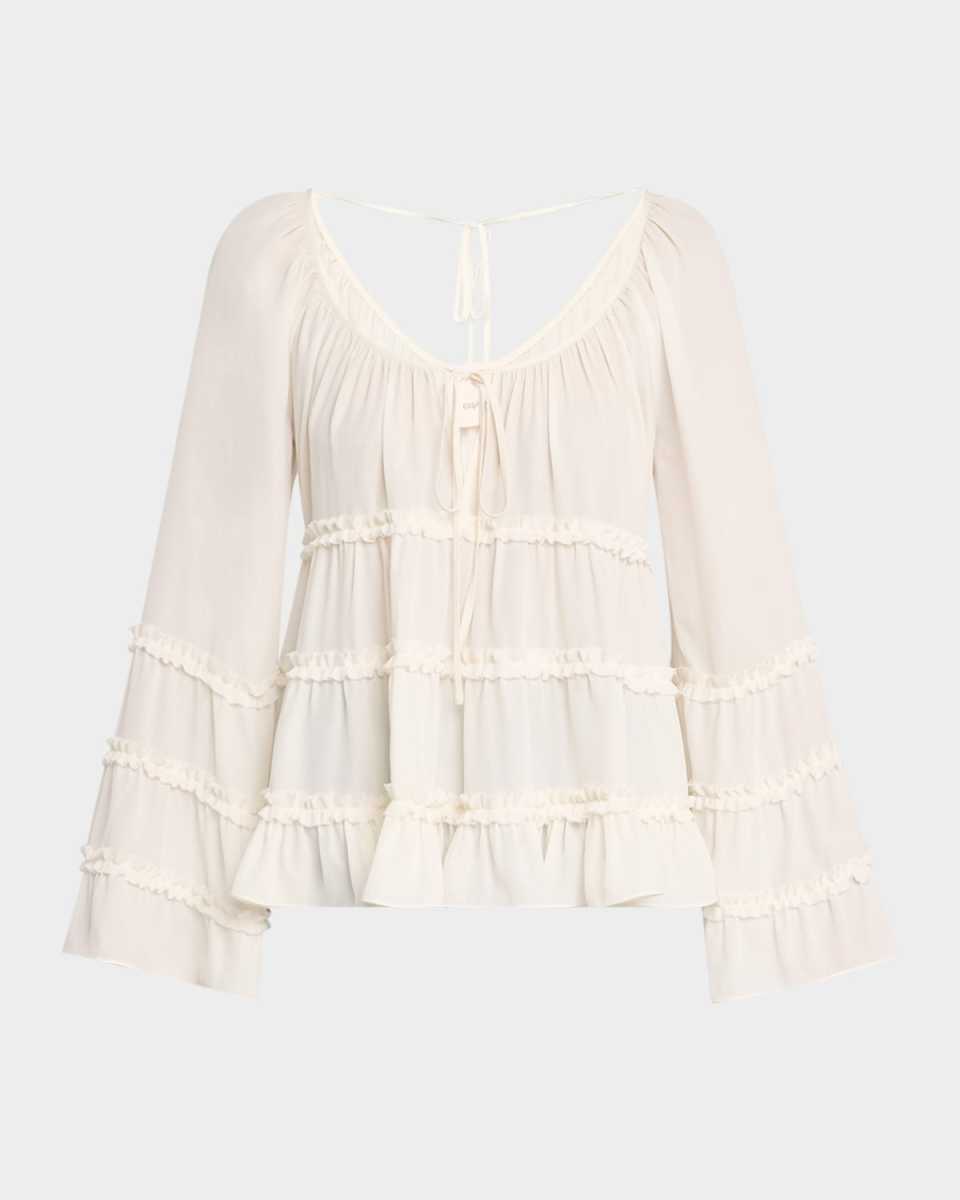 Sunnina Long-Sleeve Ruffle Top